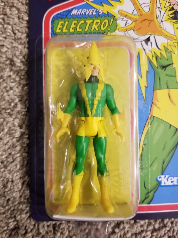 2021 Marvel Legends Electro Kenner Retro Series 3.75 inch Hasbro Action Figure - Hasbro (Marvel Legends 3.75” Retro) action figure collectible [Barcode 5010993848997] - Main Image 4