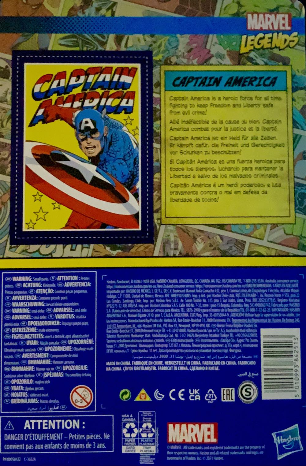 Captain America - Hasbro (Marvel Legends Retro) action figure collectible [Barcode 5010993842513] - Main Image 2