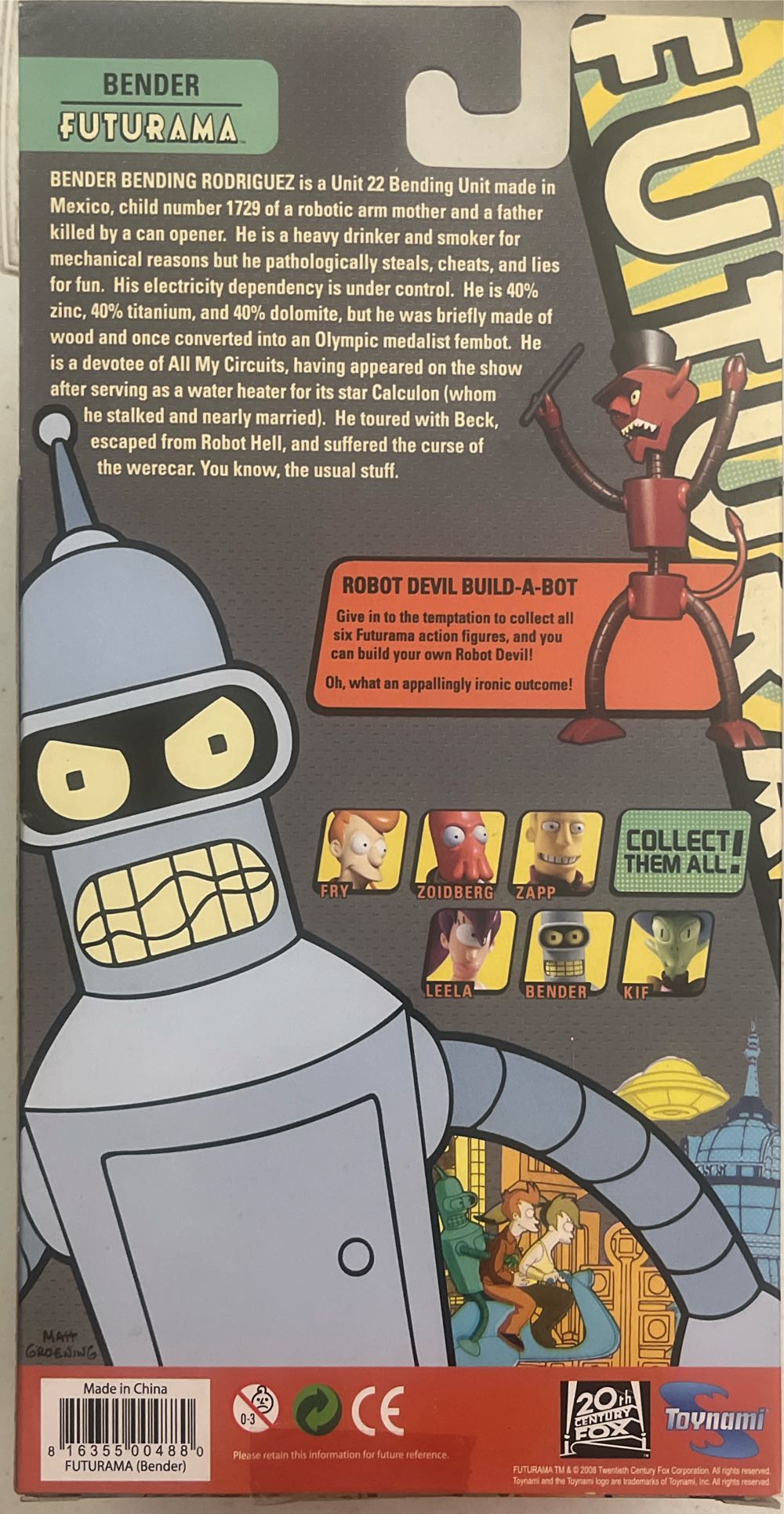 Futurama - Bender - Toynami (Futurama) action figure collectible [Barcode 816355004880] - Main Image 2