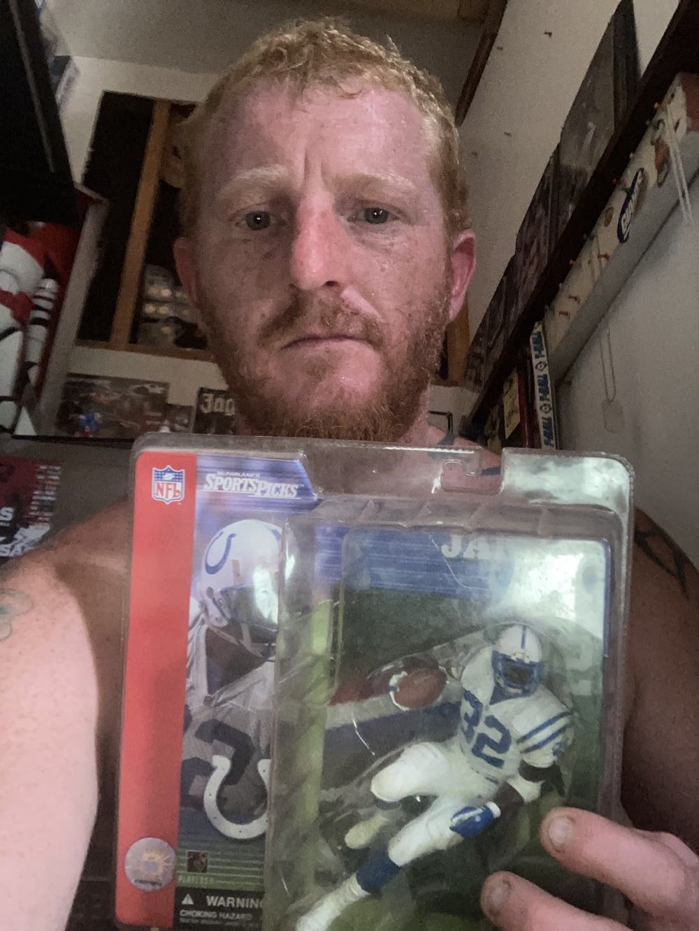 Edgerrin James Colts White Uniform Mcfarlane Nfl Series One Six Inch Action Figure By Mcfarlane Toys By Unknown  action figure collectible [Barcode 787926703023] - Main Image 3