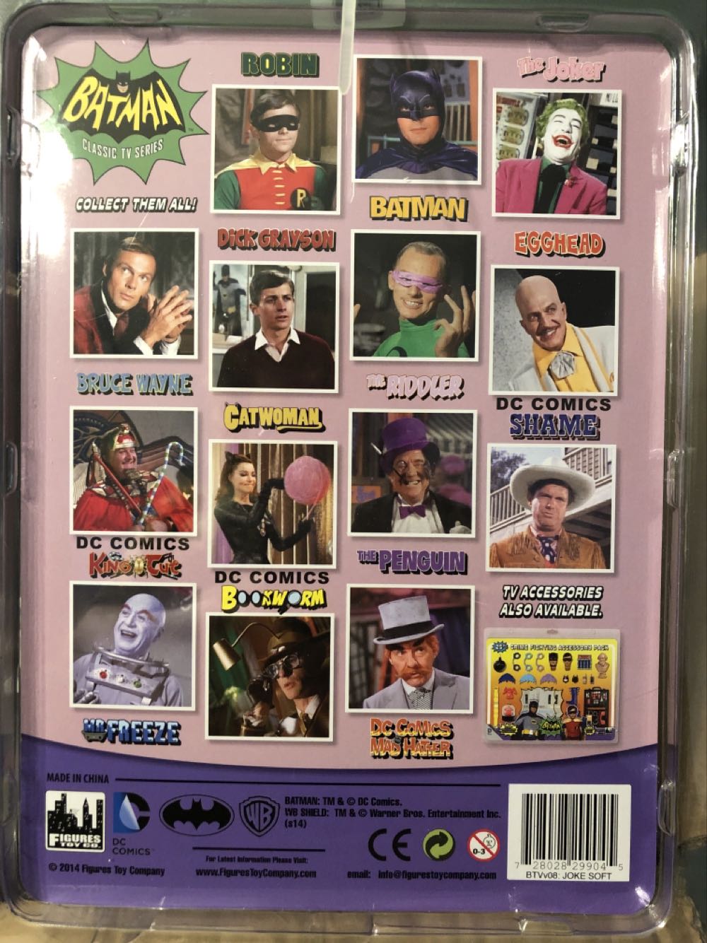 Batman - Figures Toy Company - Classic 1966 TV Series - The Joker Deluxe Edition Prison Softball Variant 8” Action Figure - Figures Toy Company (Batman Classic TV Show) action figure collectible [Barcode 728028299045] - Main Image 2