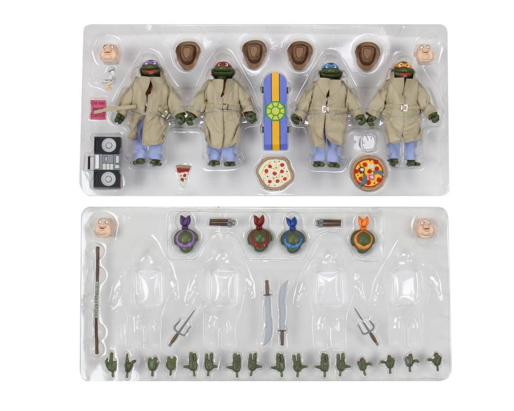 TMNT Toon: Turtles In Disguise 4-Pack - Neca/Reel Toys (Teenage Mutant Ninja Turtles) action figure collectible - Main Image 4