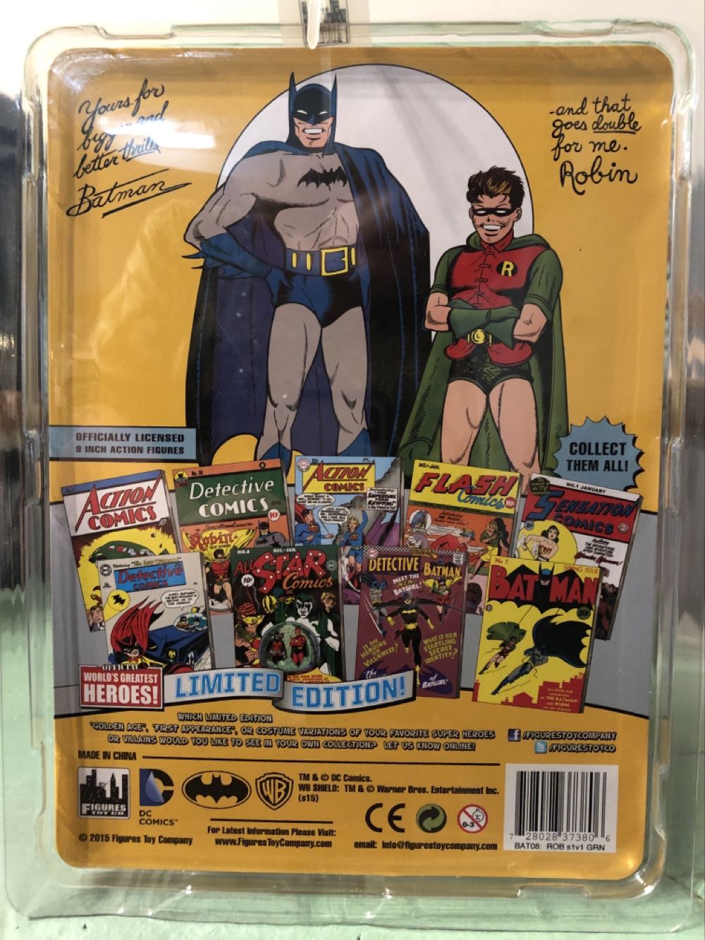 Robin - The Boy Wonder - Green Cape - Figures Toy Company (Batman) action figure collectible [Barcode 728028373806] - Main Image 2