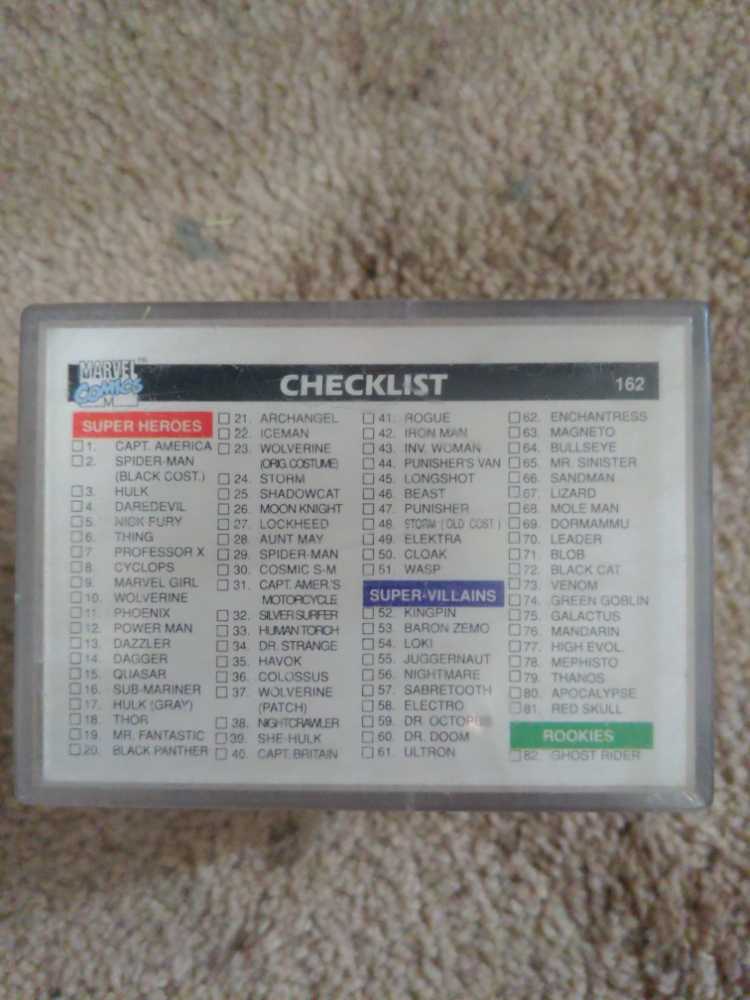 MARVEL UNIVERSE SERIES 1 COMPLETE 162 CARD SET

  (Marvel Comics) action figure collectible - Main Image 2