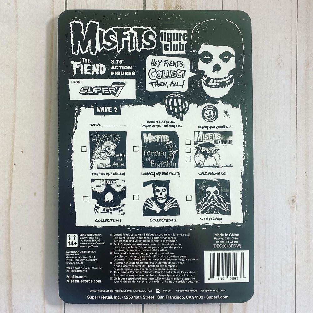 Misfits Die Die My Darling Super 7 Reaction Figure  action figure collectible [Barcode 811169035877] - Main Image 2