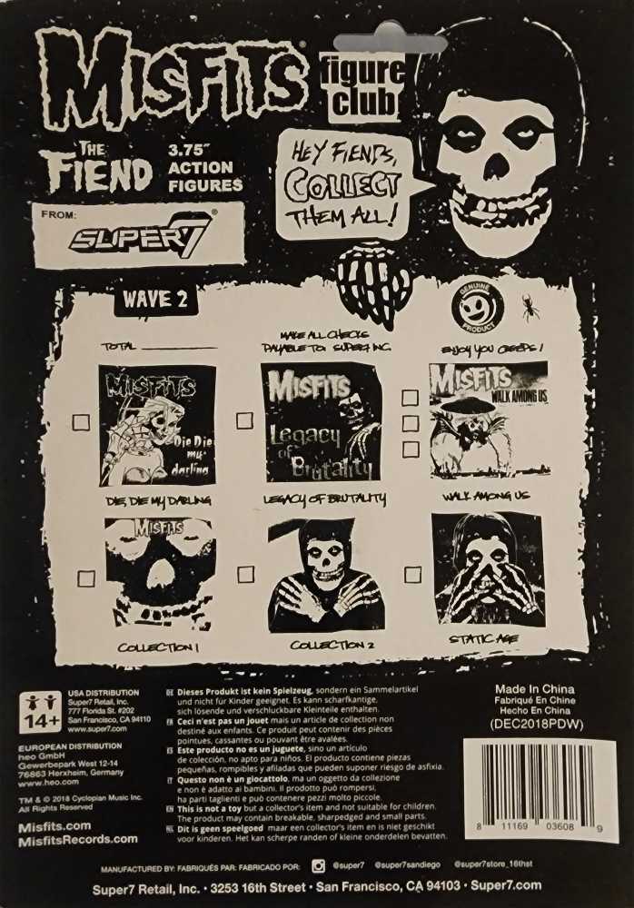 Misfits - Walk Among Us (Translucent Green) - Super 7 / ReAction Figures (Misfits ReAction Figures) action figure collectible [Barcode 811169036089] - Main Image 2