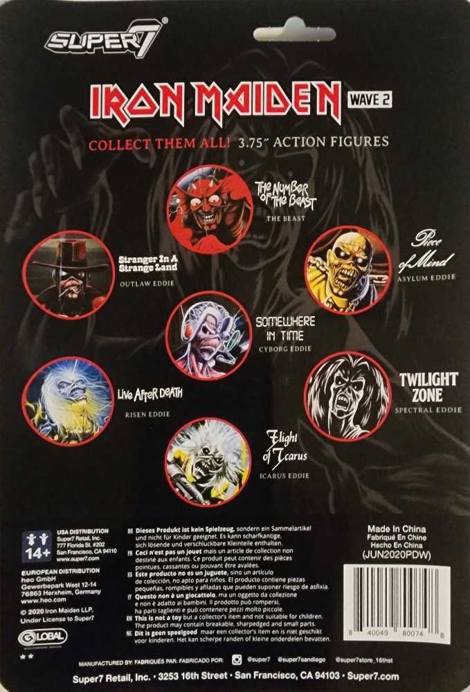IRON MAIDEN (Spectral Eddie) Twilight Zone - Super 7 / ReAction Figures (IRON MAIDEN ReAction Figures) action figure collectible [Barcode 840049800748] - Main Image 2