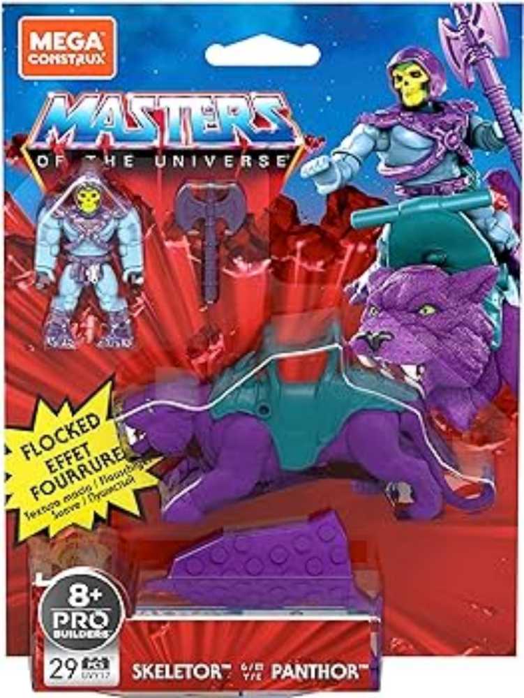 Skeletor️ And Panthor️ (Flocked) - Mattel (Masters Of The Universe) action figure collectible [Barcode 887961934649] - Main Image 3