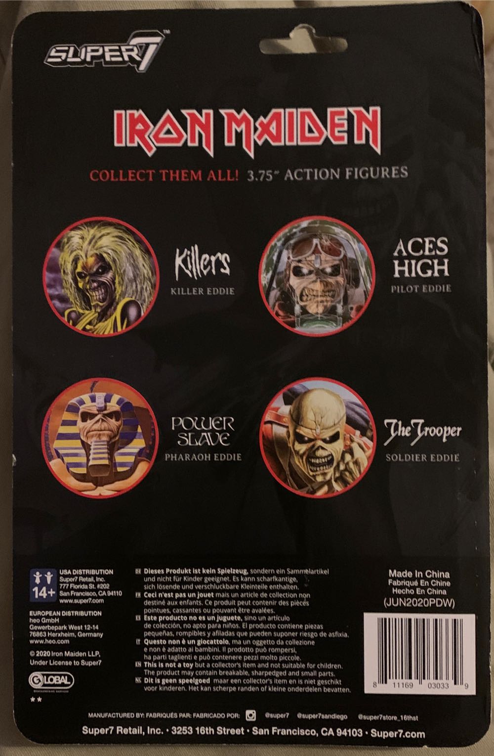 Super7 Iron Maiden Soldier Eddie “The Trooper” Action Figure - Super7 (Music) action figure collectible [Barcode 811169030339] - Main Image 2