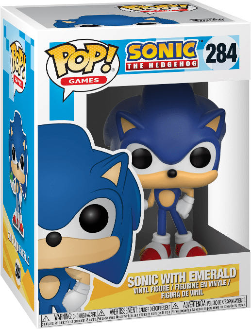 Sonic With Emerald (Sonic The Hodgehog) 284 - Funko (Sonic The Hedgehog) action figure collectible [Barcode 889698201476] - Main Image 2