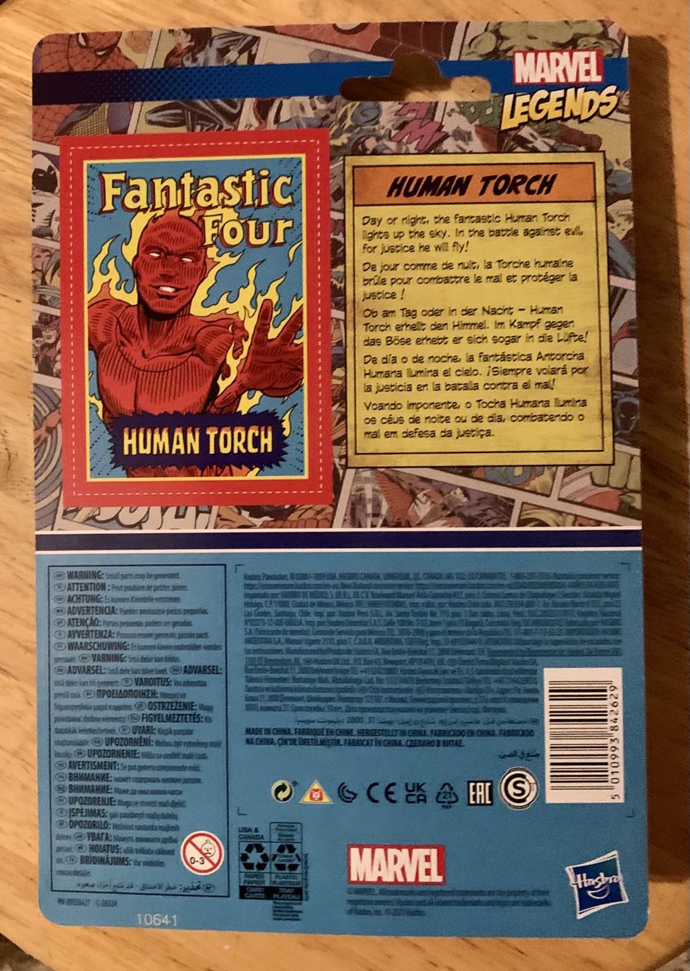 2021 Marvel Legends Retro Vintage 3.75” HUMAN TORCH Fantastic 4 Kenner Unpunched - Hasbro “Kenner” (Marvel Leyends Retro Vintage - Kenner) action figure collectible [Barcode 5010993842629] - Main Image 4