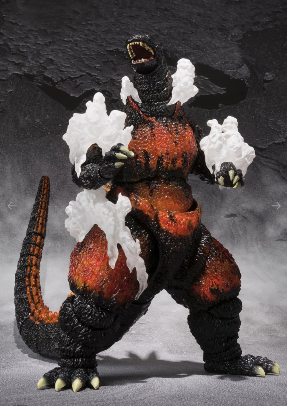 Burning Godzilla (1995 Ultimate Version) - S.H. MonsterArts (Godzilla) action figure collectible [Barcode 4549660094005] - Main Image 3