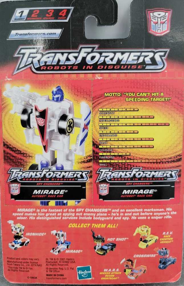 Mirage Clear - Hasbro (Robots In Disguise RID) action figure collectible [Barcode 076930265512] - Main Image 3