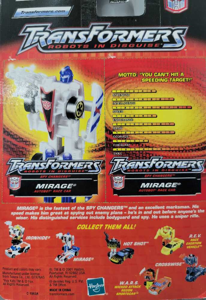 Mirage Clear - Hasbro (Robots In Disguise RID) action figure collectible [Barcode 076930265512] - Main Image 4