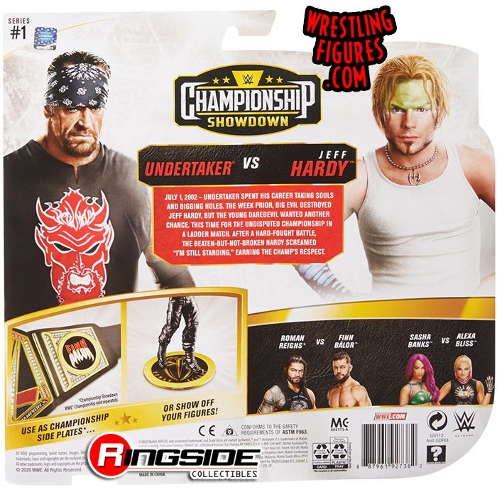 Undertaker Vs. Jeff Hardy - Mattel Wwe (WWE Championship Showdown 1) action figure collectible - Main Image 4