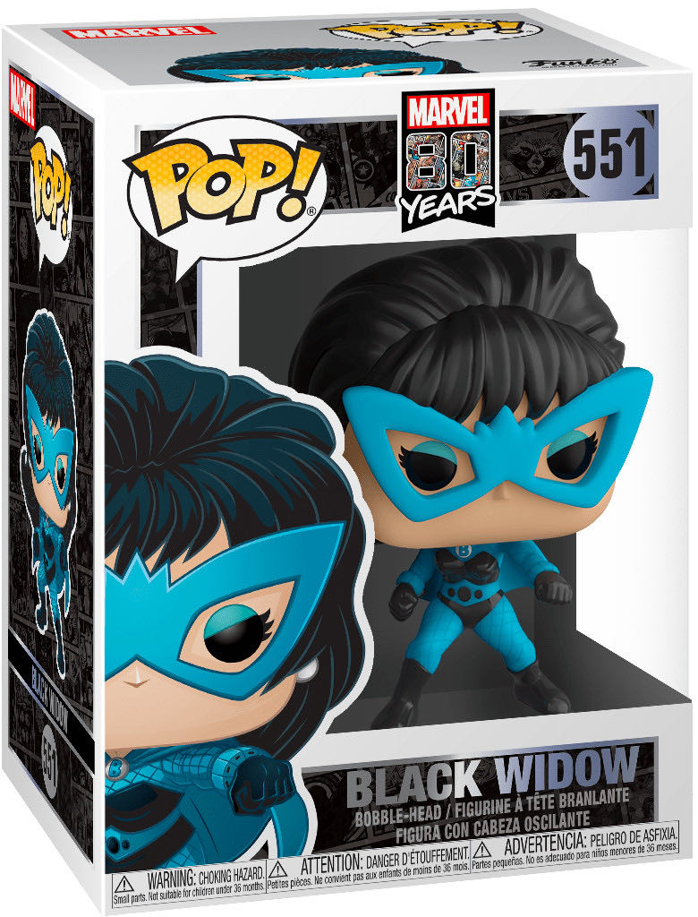 Black Widow Marvel: Funko Pop! Marvel 80 Years - Black Widow #551 - Funko Pop! MARVEL (Marvel 80 Years - Legend Series) action figure collectible [Barcode 889698445023] - Main Image 2