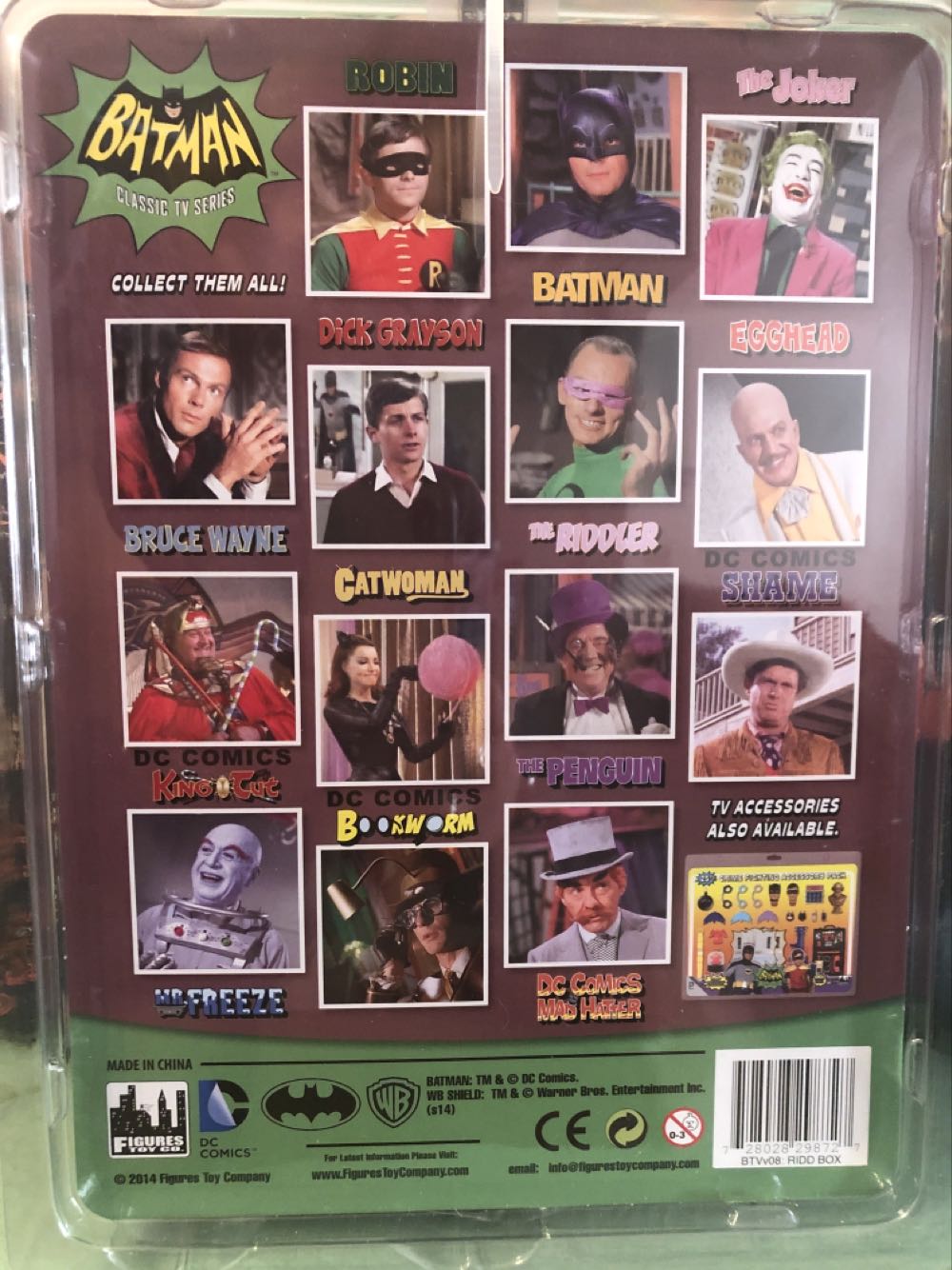 Batman - Figures Toy Company - Classic 1966 TV Series - The Riddler Boxing Variant 8” Action Figure - Figures Toy Company (Batman Classic Tv Series) action figure collectible [Barcode 728028298727] - Main Image 2