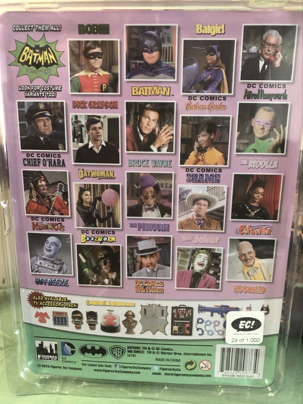 The Riddler: Green Suit Variant - Figures Toy Company (Batman Classic Tv Series) action figure collectible [Barcode 728028298734] - Main Image 3