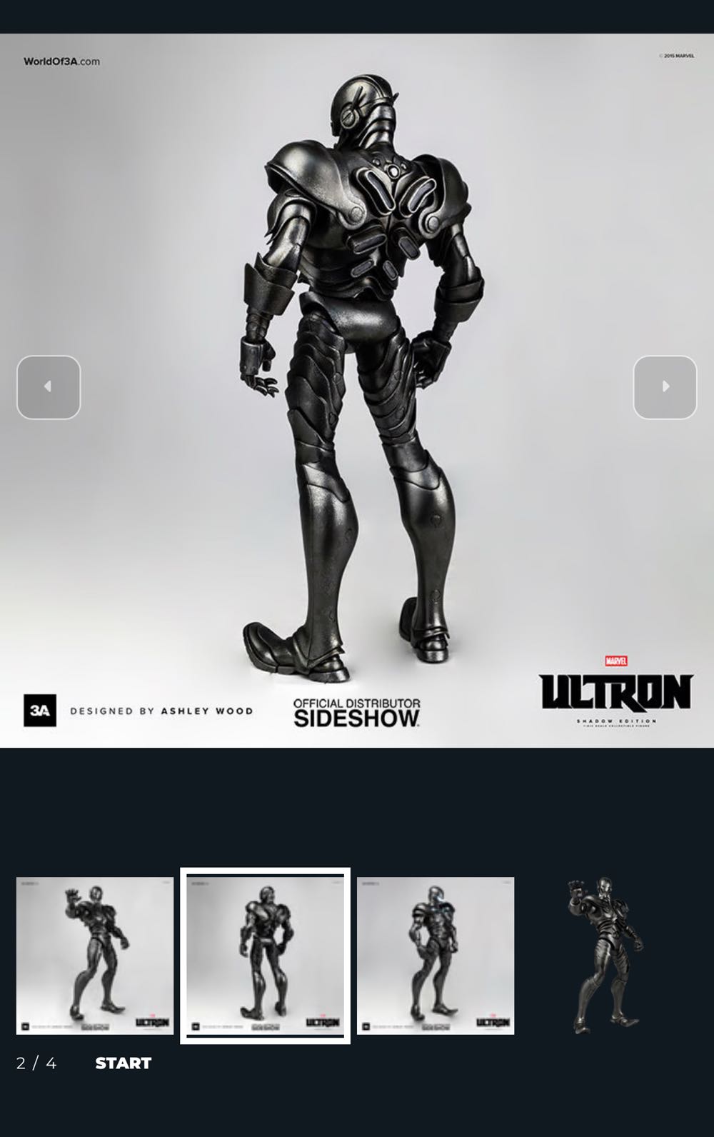 Ultron Shadow Edition 3a Marvel - ThreeA (MARVEL) action figure collectible [Barcode 8406861000722] - Main Image 4