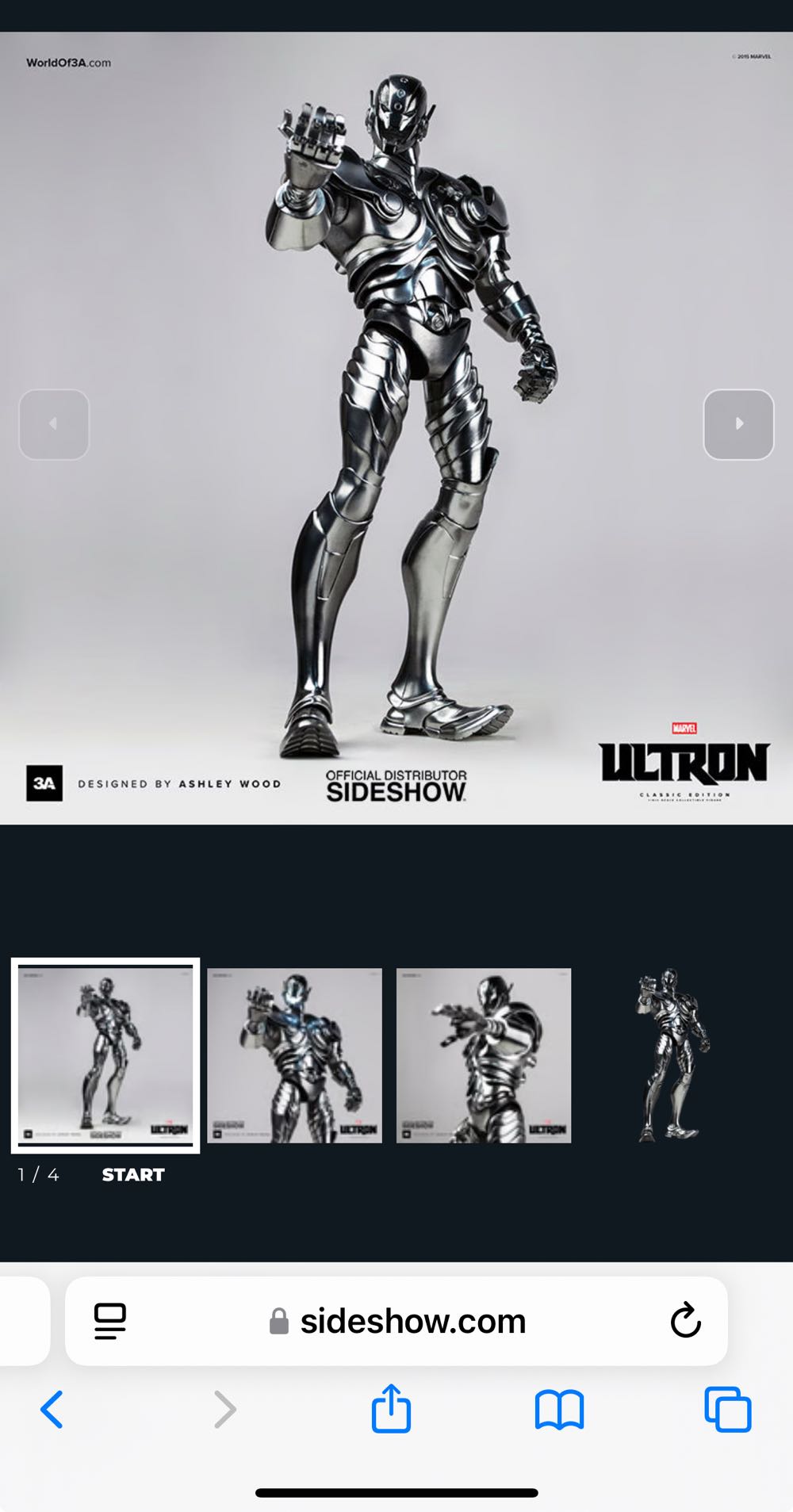 Ultron Classic 3A Marvel - ThreeA (MARVEL) action figure collectible [Barcode 8406861000890] - Main Image 3
