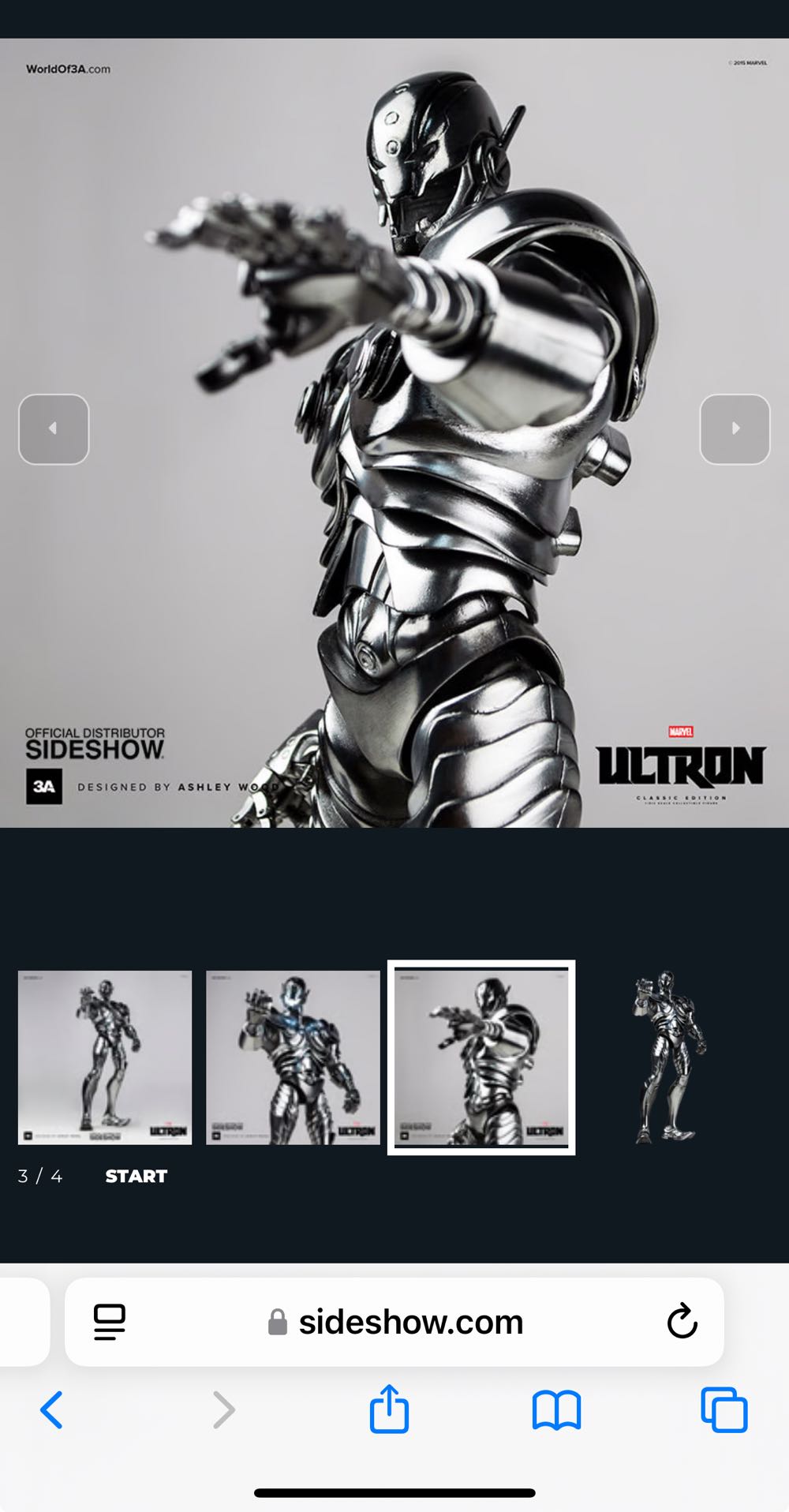 Ultron Classic 3A Marvel - ThreeA (MARVEL) action figure collectible [Barcode 8406861000890] - Main Image 4