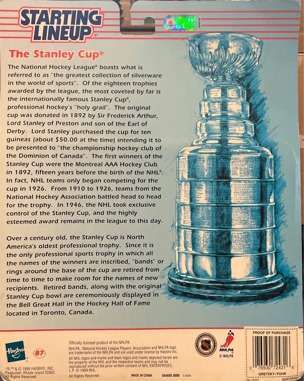 Starting Lineup Grant Fuhr & Wayne Gretzky Edmonton Oilers - Hasbro action figure collectible [Barcode 076930724316] - Main Image 2