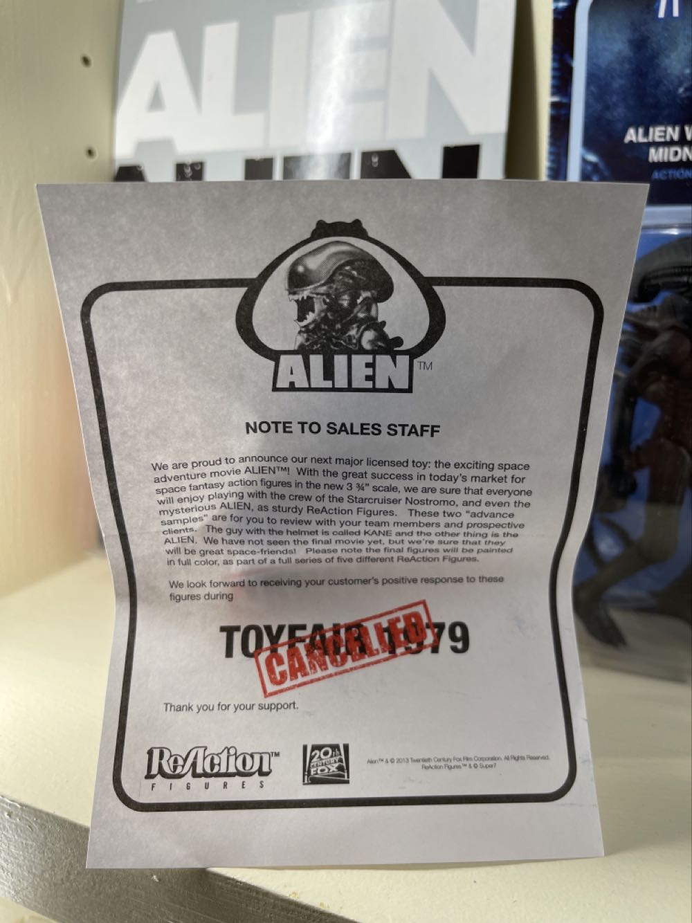 Alien Toyfair 1979 Cancelled 2-pack Reaction - Super 7 action figure collectible - Main Image 2