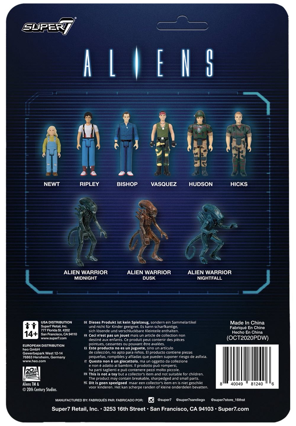 ReAction : Aliens - Hudson - Super7 (Aliens) action figure collectible [Barcode 840049800069] - Main Image 3