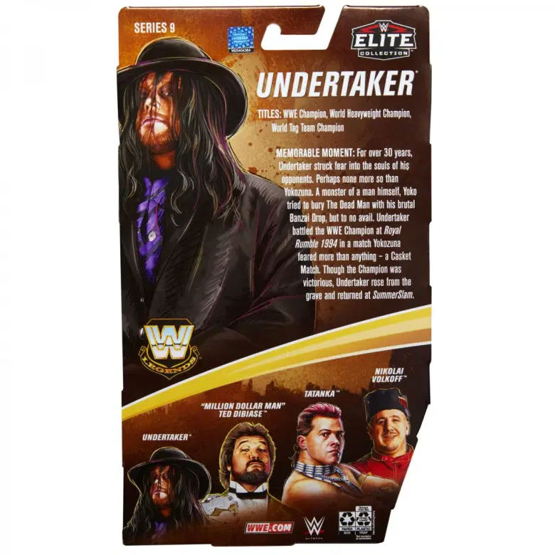 Undertaker Legends Series 9 - Mattel Wwe (WWE Elite Legends) action figure collectible [Barcode 887961947939] - Main Image 2