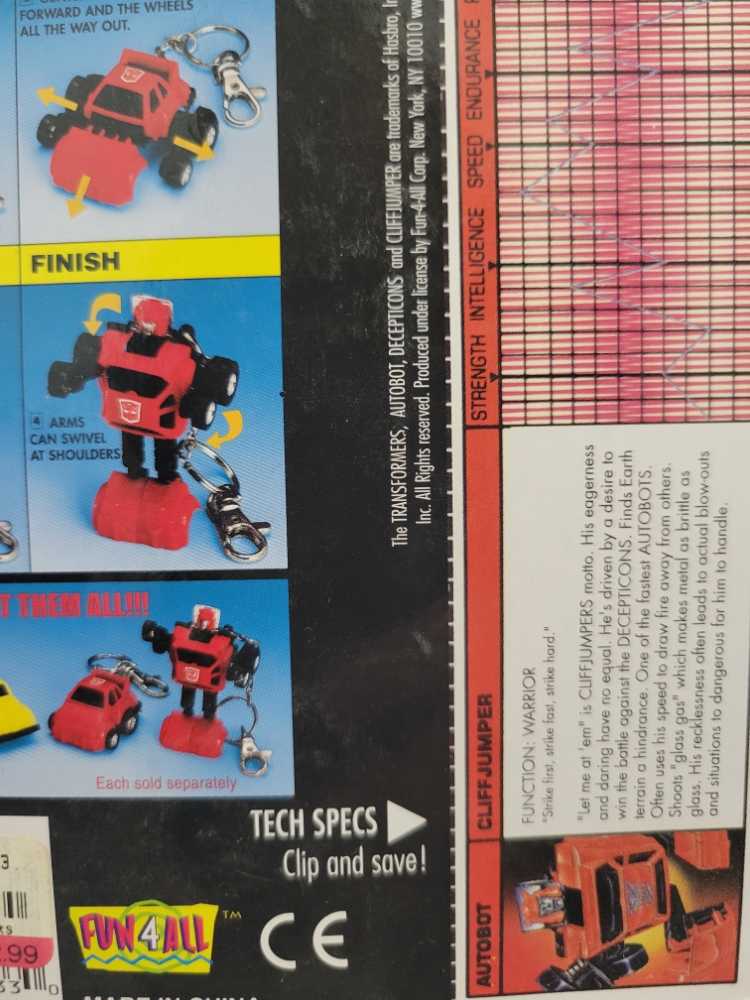 Cliffjumper - Hasbro (Key Chain) action figure collectible [Barcode 718080118330] - Main Image 4