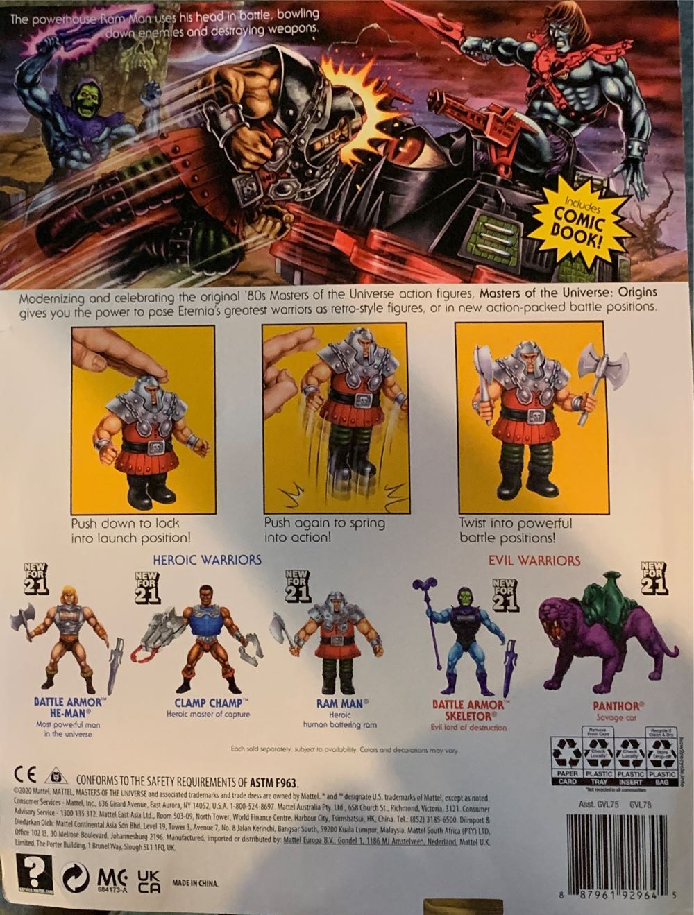 Ram Man MOTU Origins - Mattel (Masters Of The Universe) action figure collectible [Barcode 887961929645] - Main Image 2