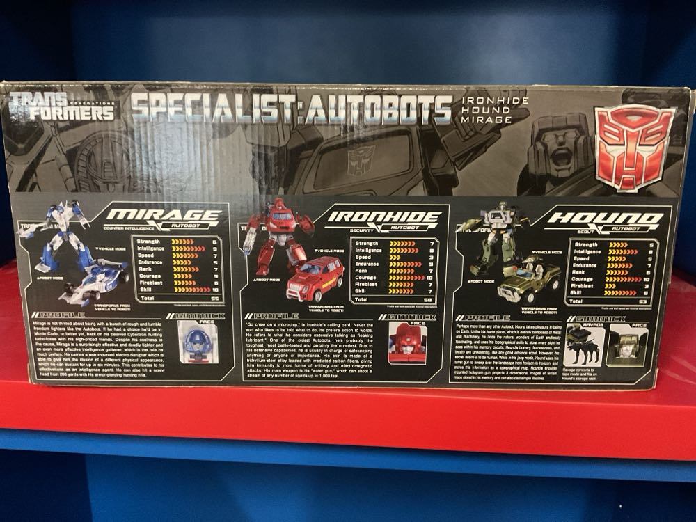 Transformers Generations Ironhide, Hound, Mirage Specialist Autobot  action figure collectible [Barcode 4904810497523] - Main Image 2