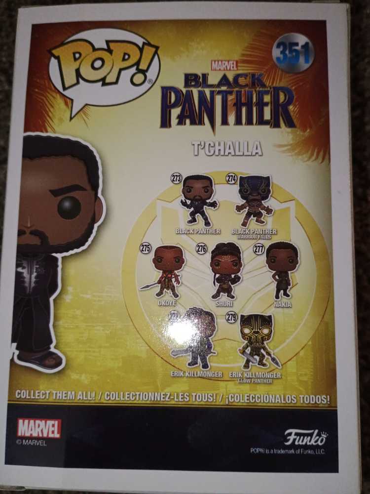 Black Panther: T’Challa Black Robe #351 - Funko (Black Panther) action figure collectible [Barcode 889698312868] - Main Image 2