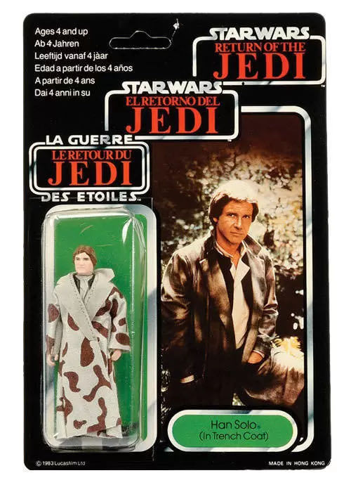 Han Solo (in Trench Coat) - Kenner (Star Wars - Return Of The Jedi) action figure collectible - Main Image 2