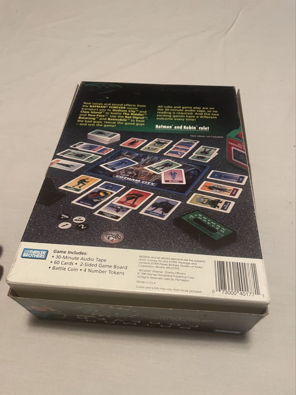 Batman Forever Game: Audio Cassette Card Game Audio Card Tape Game - The Parker Brothers action figure collectible [Barcode 073000401771] - Main Image 2