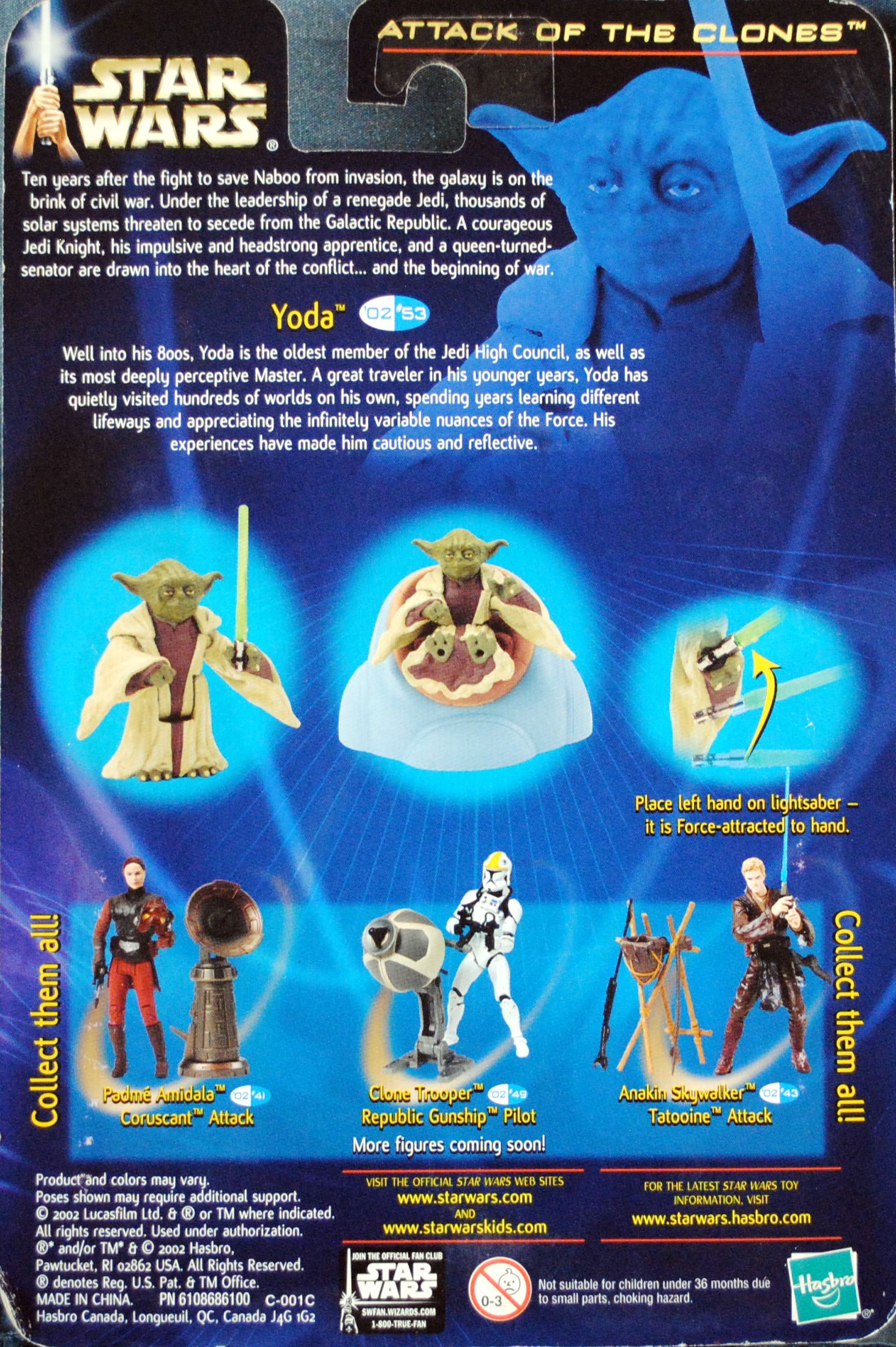 Yoda (Jedi High Council) - Hasbro (Star Wars: Attack Of The Clones) action figure collectible [Barcode 0076930849682] - Main Image 2