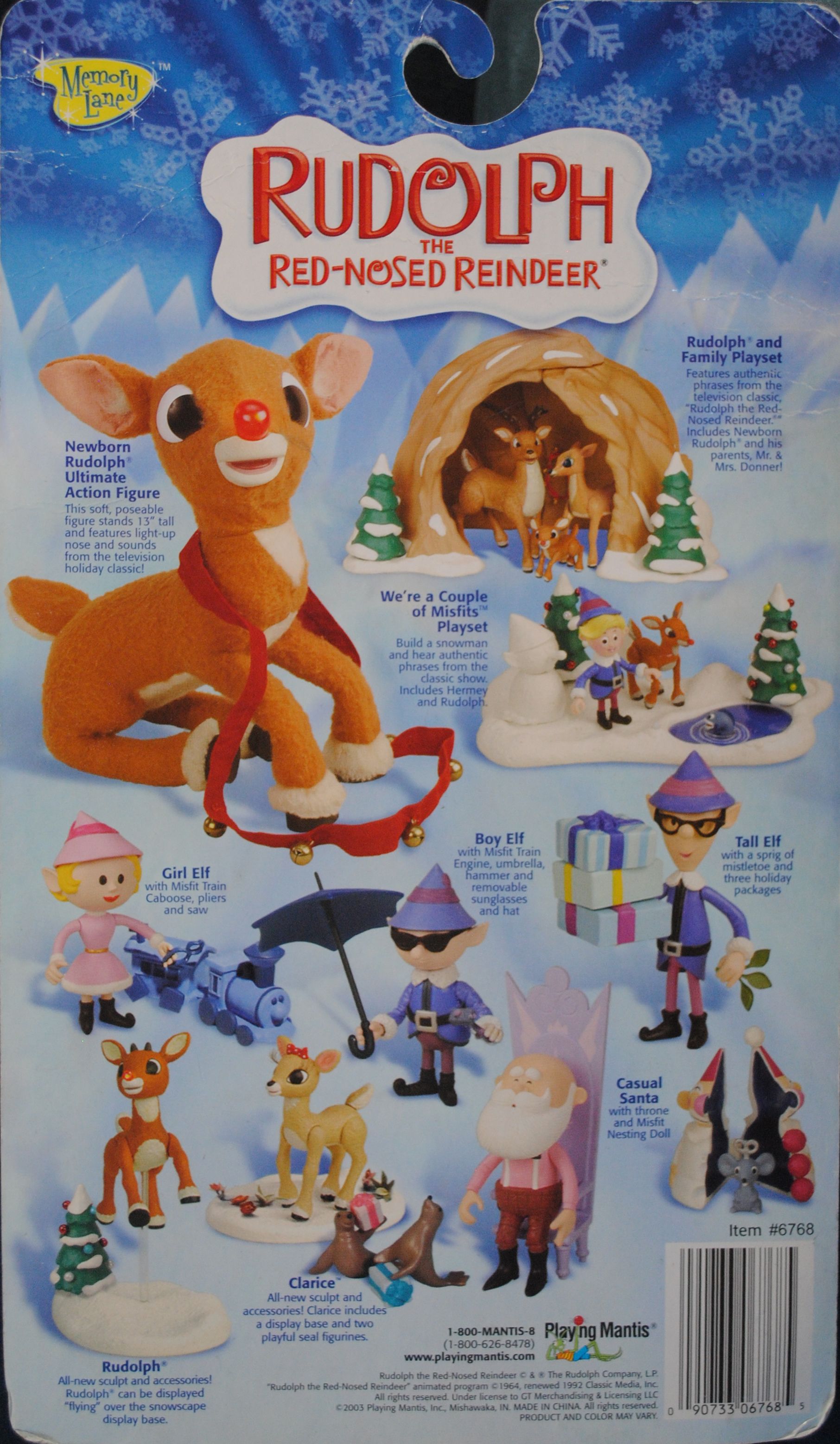 Xmas: Rudolph Red Nosed Reindeer Charlie in the Box with Misfit Plane - Memory Lane (Rudolph The Red Nose Reindeer) action figure collectible [Barcode 0090733067685] - Main Image 2