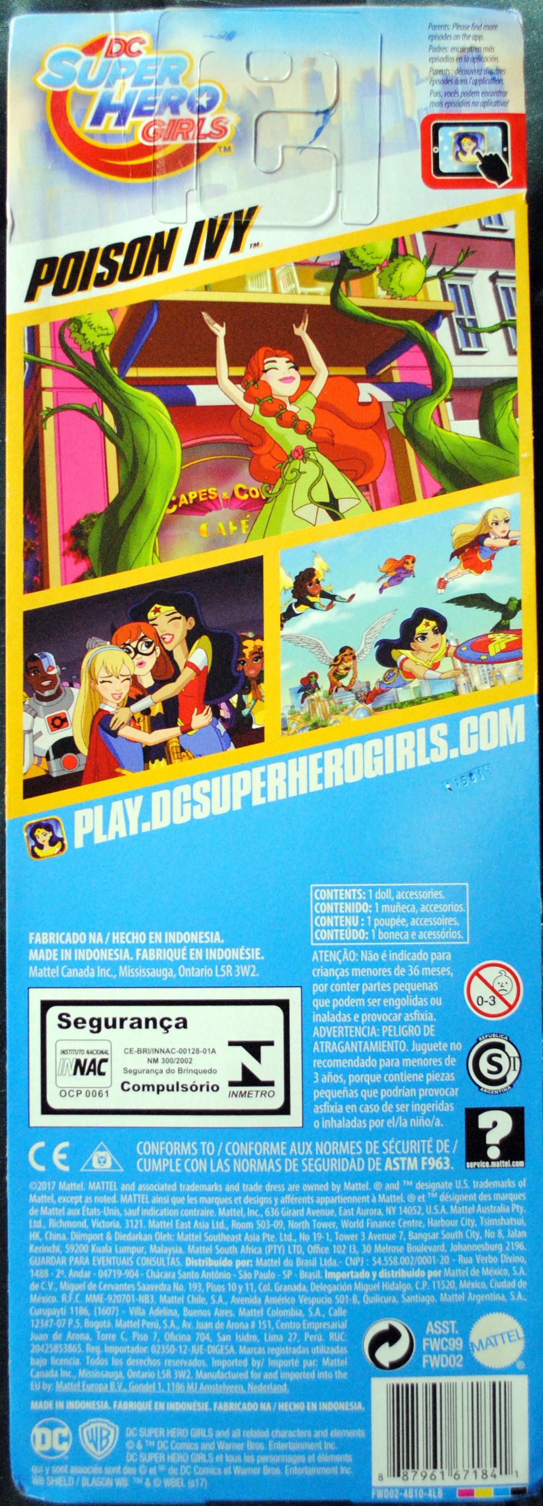 DC Super Hero Girls 12 inch Poison Ivy Gymnastics Basic Doll - DC Mattel (DC Superhero Girls) action figure collectible [Barcode 0887961671841] - Main Image 2