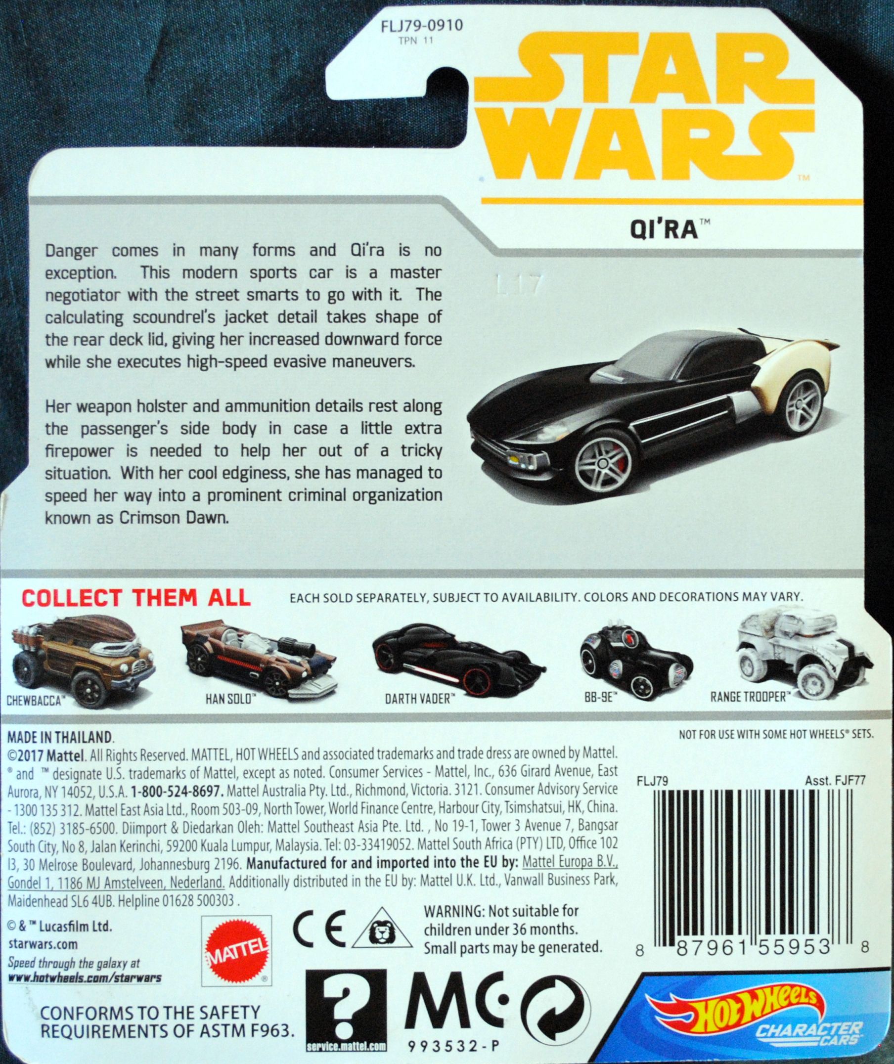 Qi’ra Car - Hot Wheels from Mattel (Star Wars) action figure collectible [Barcode 887961559538] - Main Image 2