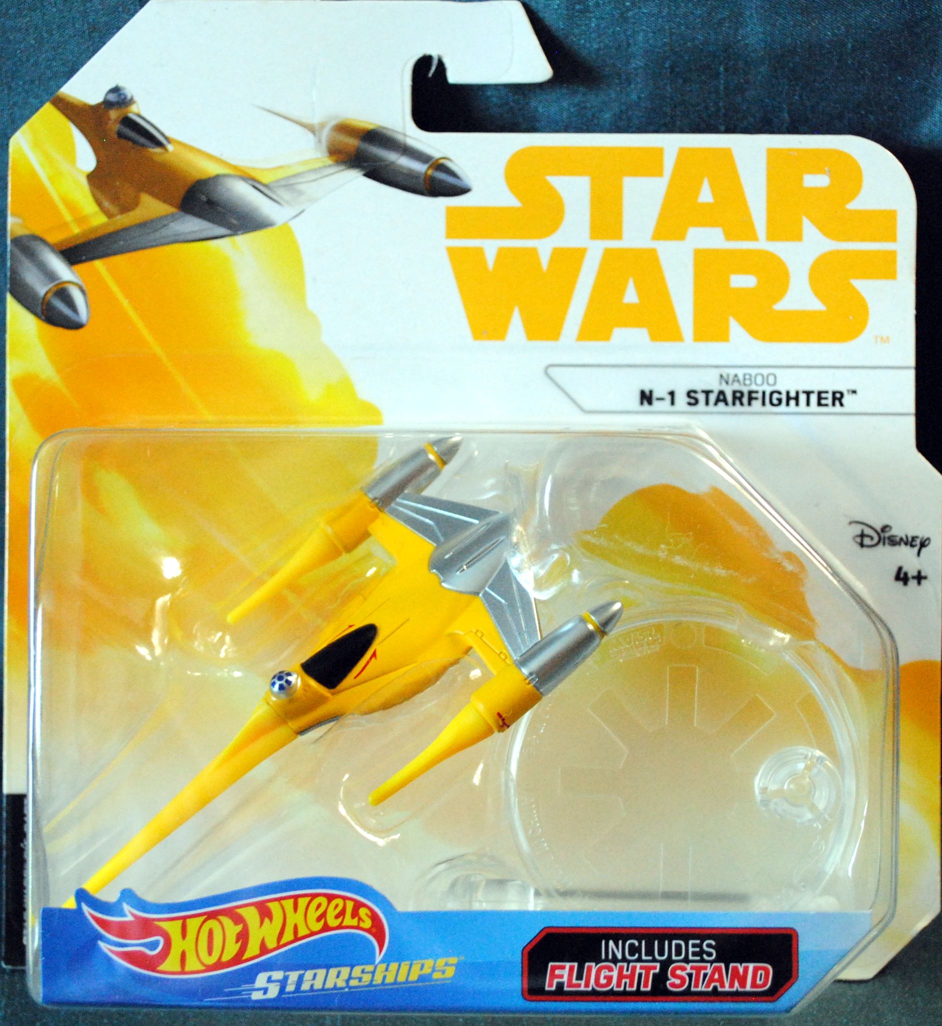 Hot Wheels Star Wars Vehicle Naboo N1 Starfighter SOLO: - Hot Wheels from Mattel (Star Wars Hot Wheels) action figure collectible [Barcode 887961651065] - Main Image 1