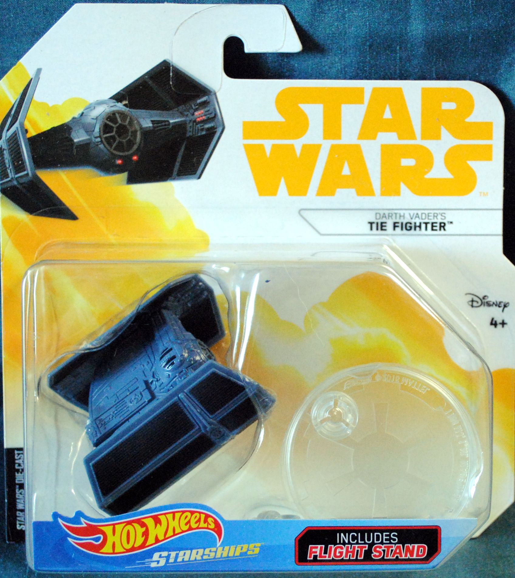 Hot Wheels Star Wars Vehicle Darth Vader’s Tie Fighter SOLO: - Hot Wheels by Mattel (Star Wars Hot Wheels) action figure collectible [Barcode 887961650976] - Main Image 1
