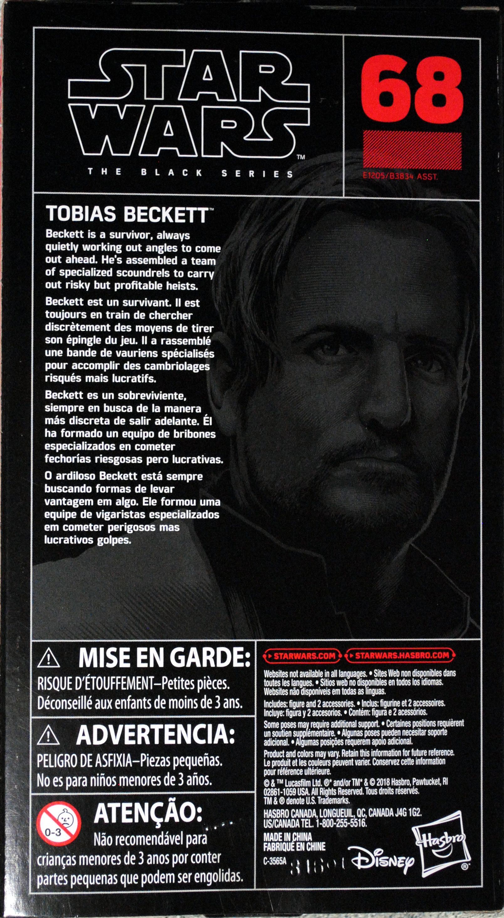 Tobias Beckett - Hasbro (SOLO A Star Wars Story) action figure collectible [Barcode 0630509683901] - Main Image 2