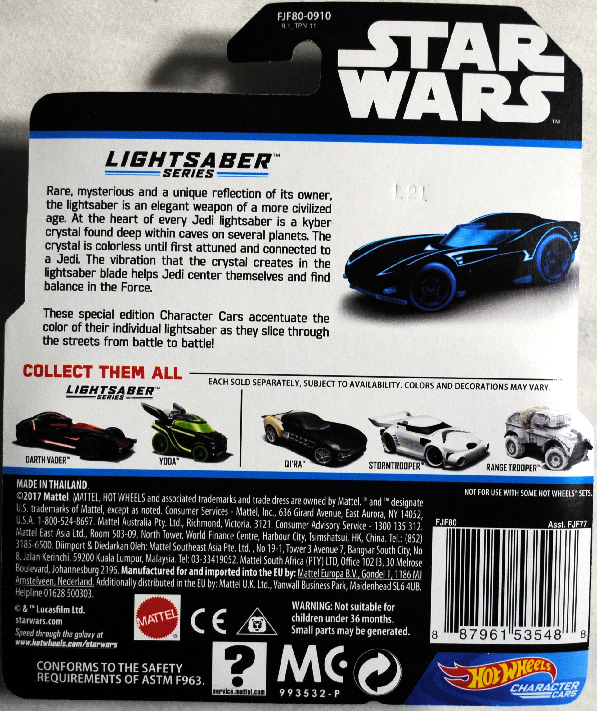 Hot Wheels Star Wars Character Lightsaber Series Rey - Hot Wheels by Mattel (Star Wars Hot Wheels) action figure collectible [Barcode 0887961535488] - Main Image 2