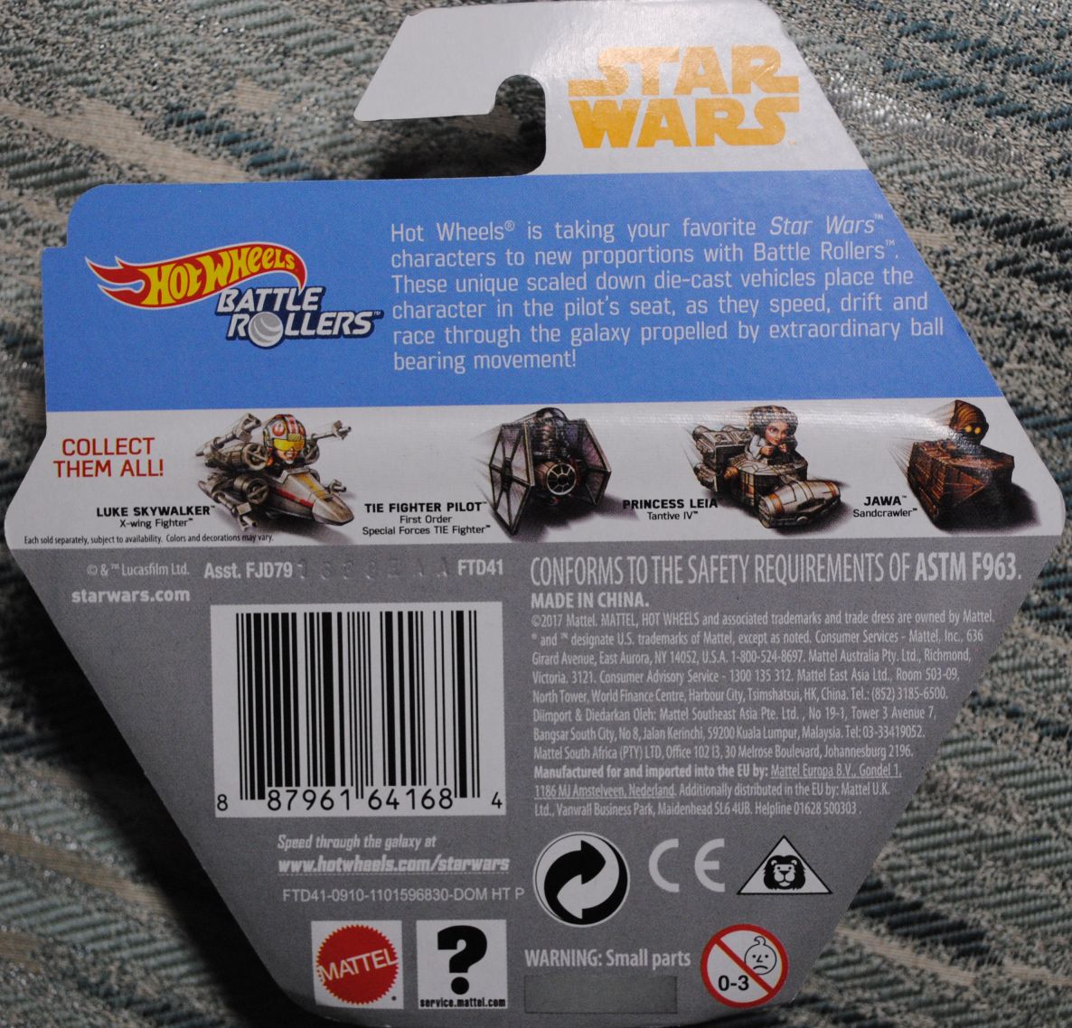 Hot Wheels Star Wars Battle Rollers Character R2-D2 Escape Pod SOLO: - Hot Wheels from Mattel (Star Wars Hot Wheels) action figure collectible [Barcode 0887961641684] - Main Image 2