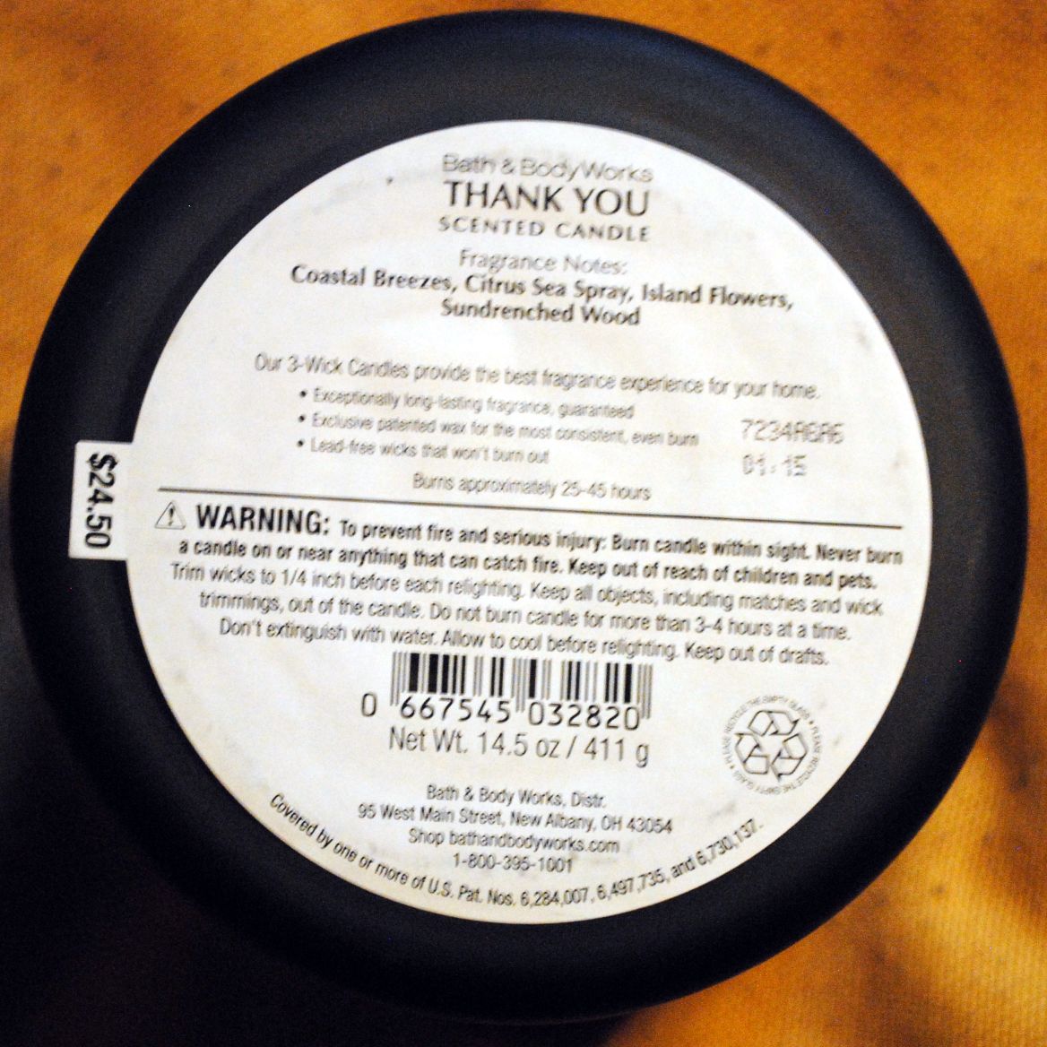 CANDLE: Thanksgiving Bath & Bodyworks Thank You 2017 - Bath & Bodyworks Candle (Thanksgiving Candles) action figure collectible - Main Image 2