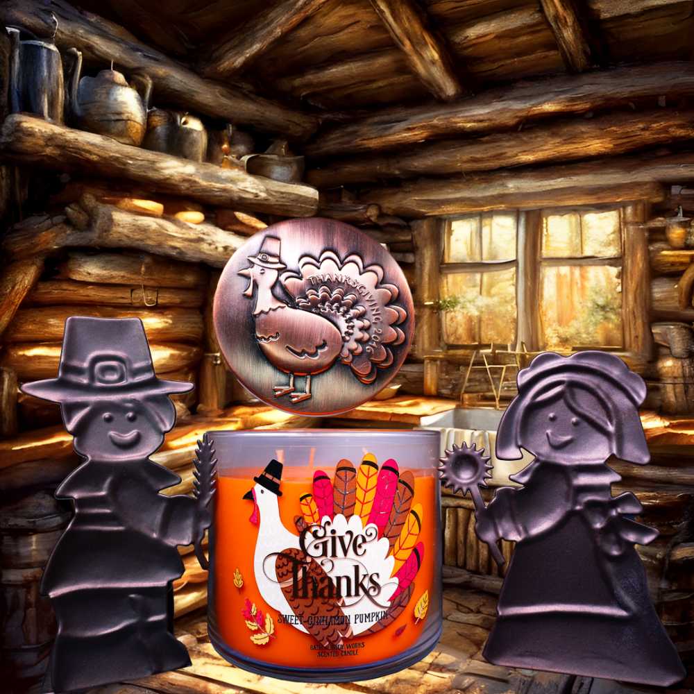 CANDLE: Thanksgiving Bath & Bodyworks Give Thanks Sweet Cinnamon Pumpkin 2016 - Bath & Bodyworks Candle (Thanksgiving Candles) action figure collectible - Main Image 3
