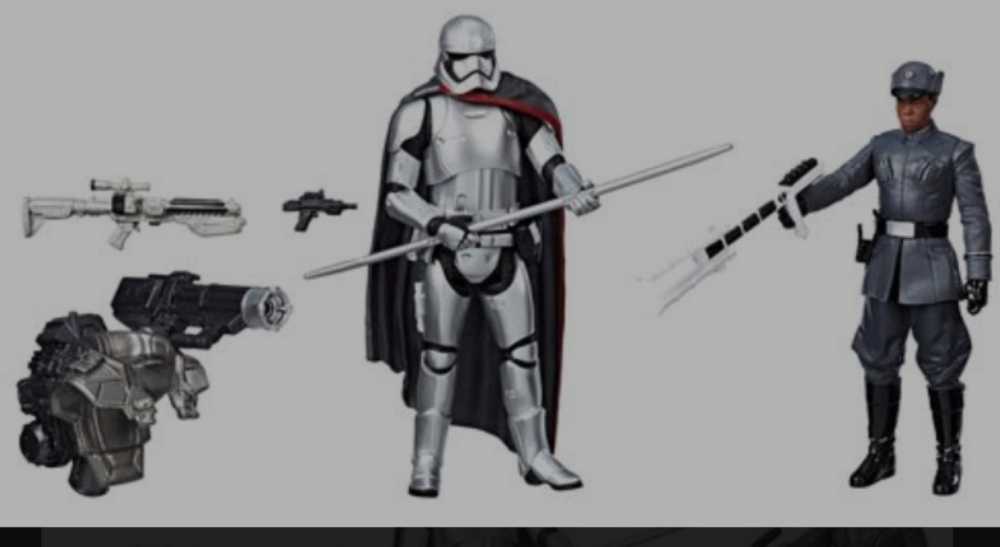 Black Series Red Exclusive Captain Phasma Quicksilver Baton Toys R Us Star Wars TLJ - Hasbro (Star Wars Episode VIII The Last Jedi) action figure collectible [Barcode 0630509706556] - Main Image 3