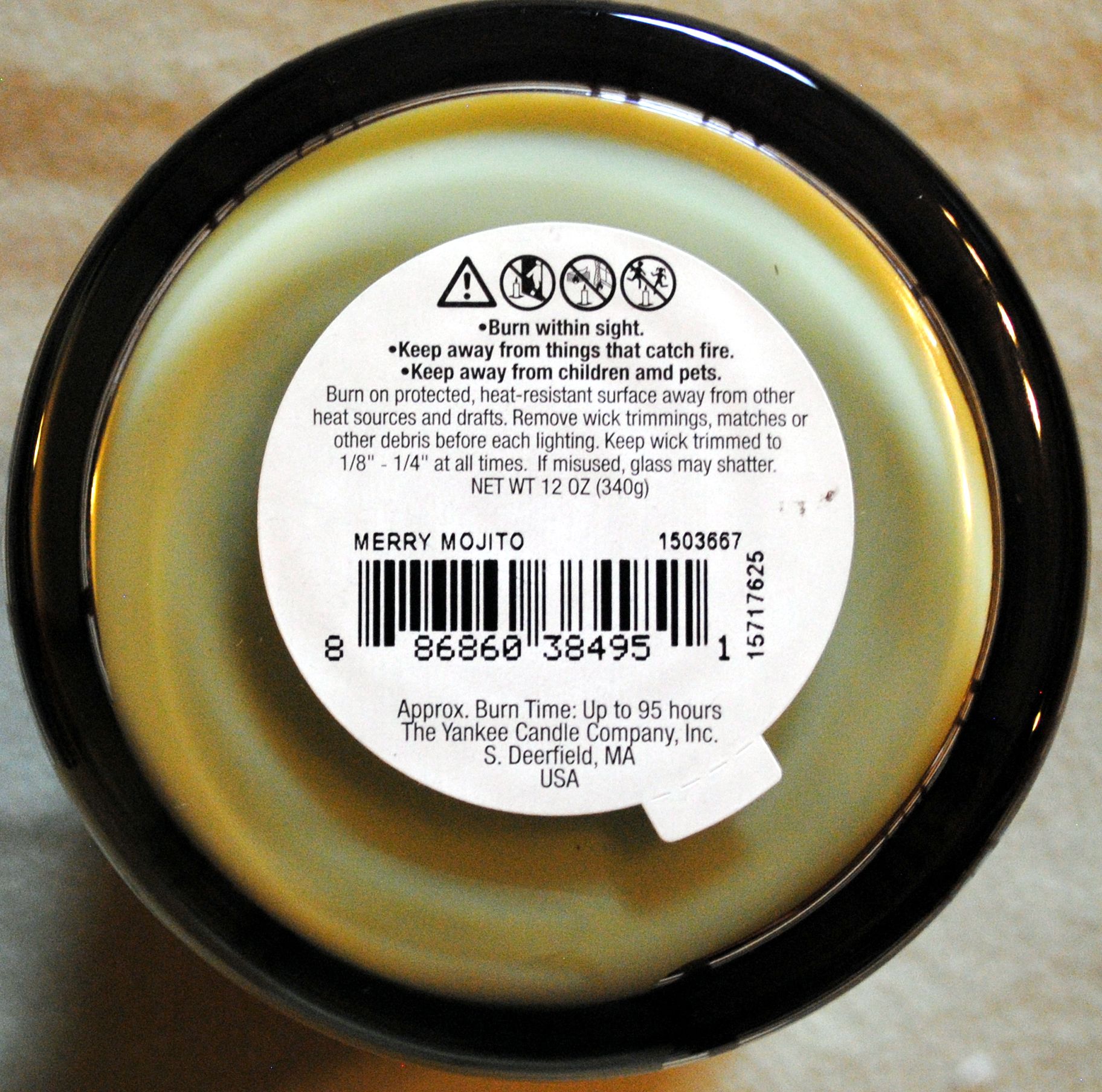 CANDLE: Cinco de Mayo Yankee Merry Christmas Mojito 2015 - Yankee Candle (Christmas Candle) action figure collectible - Main Image 2