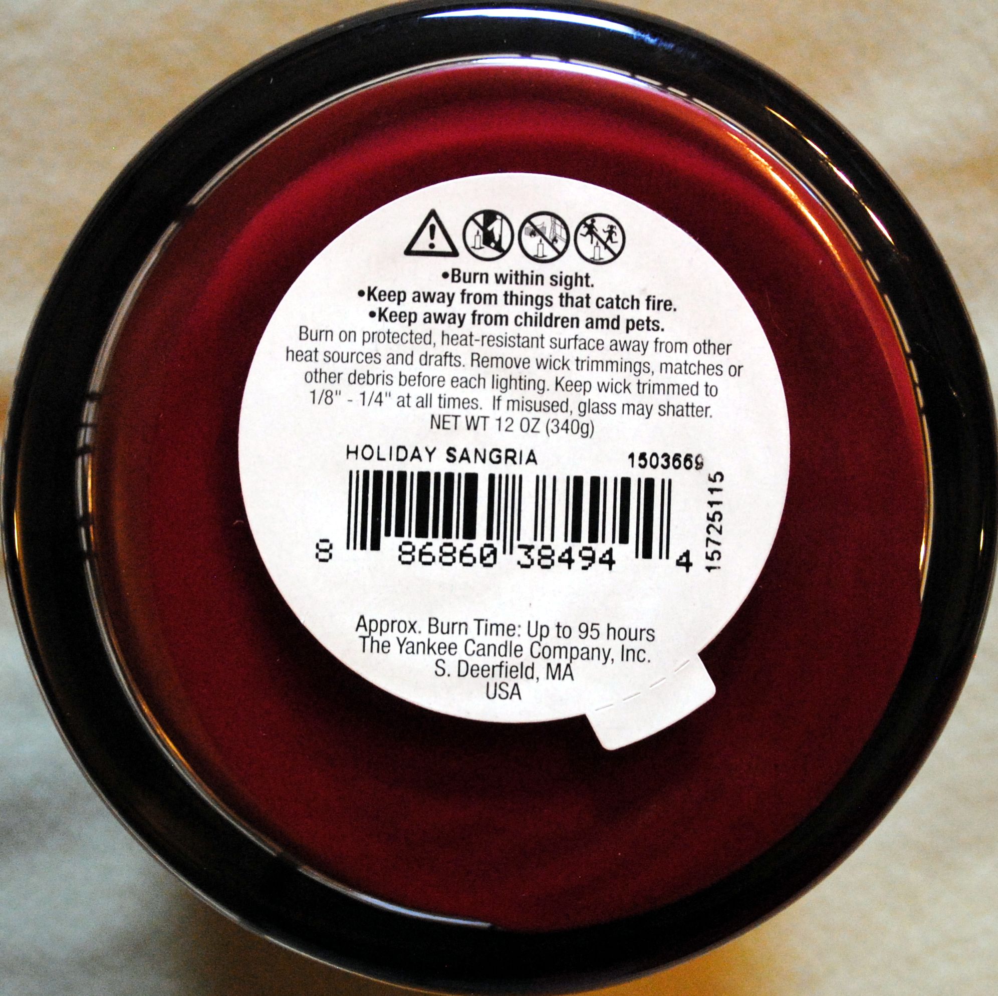 CANDLE: Christmas Yankee Holiday Sangria xdrink - Yankee Candle (Christmas Candles) action figure collectible - Main Image 2