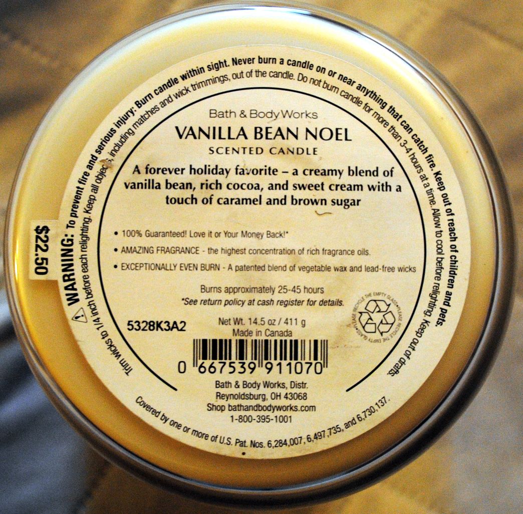 CANDLE: Christmas Bath & Bodyworks Vanilla Bean Noel - Bath & Bodyworks Candle (Christmas Candles) action figure collectible - Main Image 2